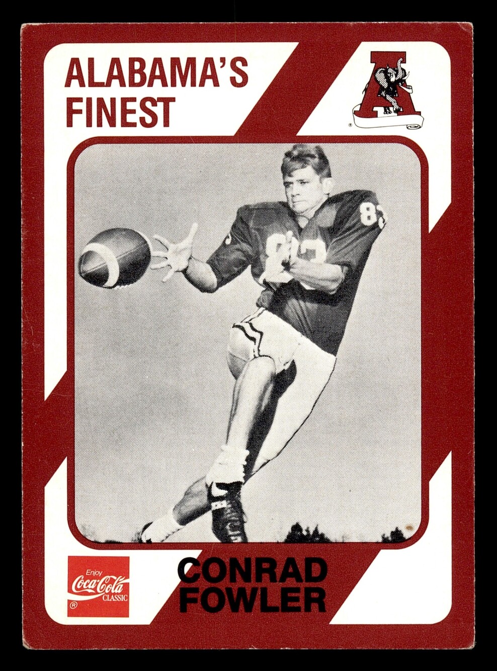1989 Collegiate Collection Coke Alabama Crimson Card Conrad Fowler #289